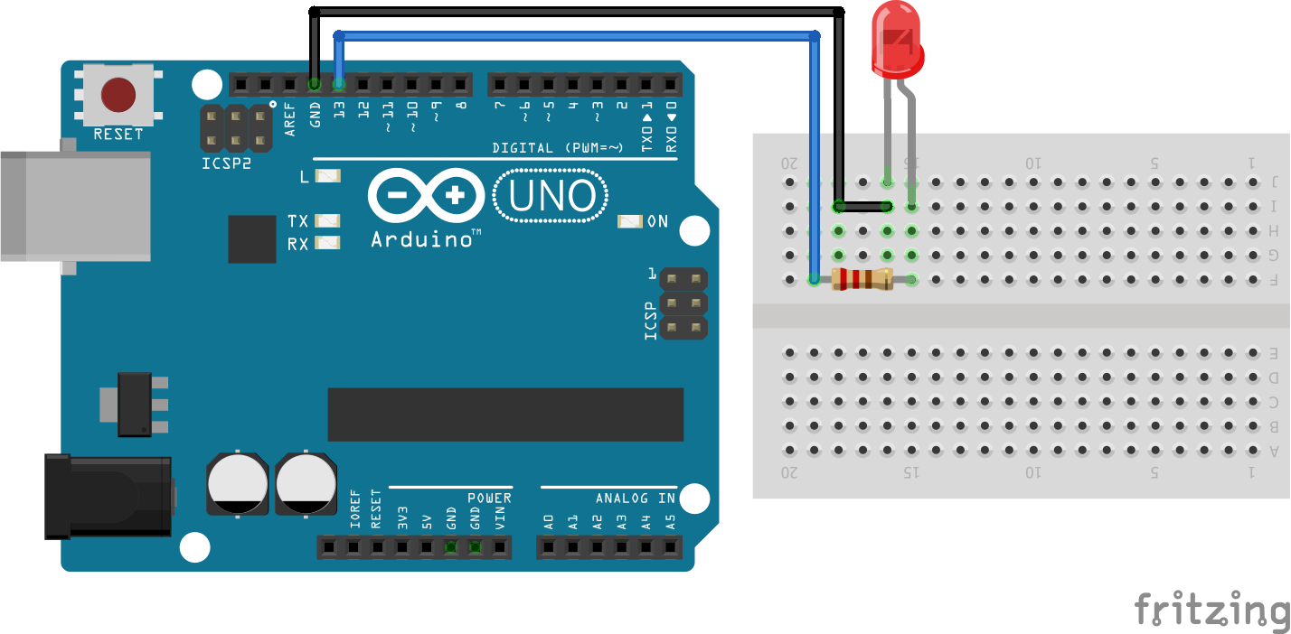 Getting Started : Blink a LED with Arduino HEX